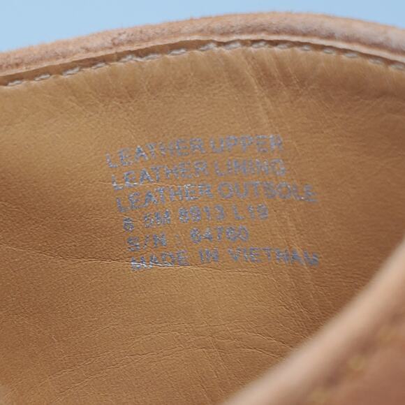 Tory Burch Selby 75MM Block Heel Sandals Silk Suede Ambra Tan 64760 Size 8.5 M - Picture 11 of 13